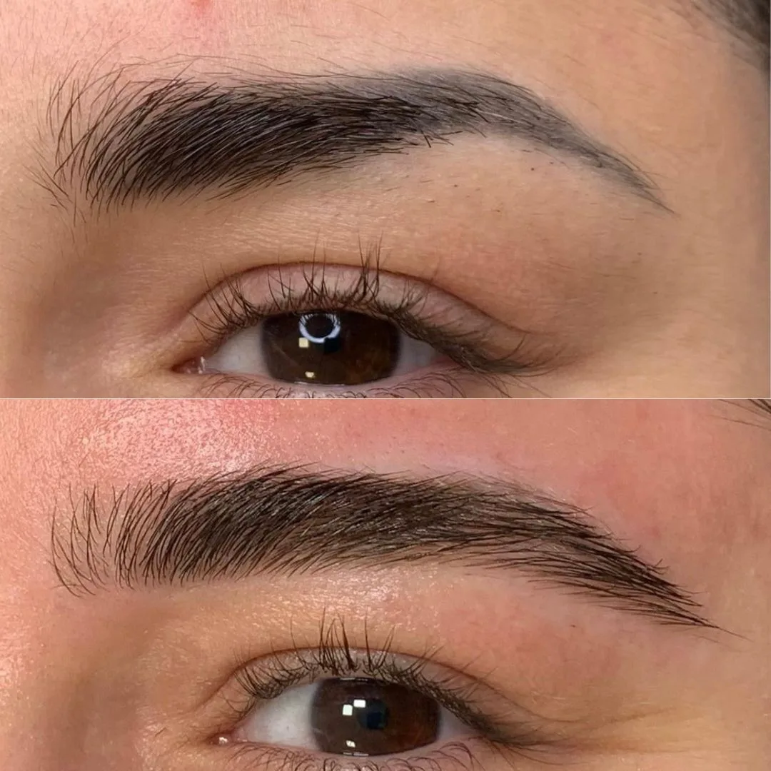 close up of a person's eyes