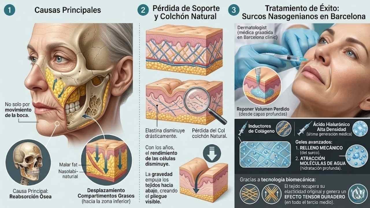 tratamiento de surcos nasogenianos en Barcelona